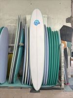 Planches de surf en époxy super résistantes, longboards 9'6, construction légère, mousse EPS, planche de surf pour les eaux océaniques, unisexe