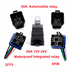 Relais intégré étanche 40A 12V 24V 4 broches 5 broches avec connecteur scellé pour voiture modifiée - Product Image 2