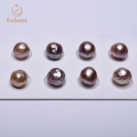 Perles Edison en métal aurore de 10-13mm, presque rondes et naturelles pour la fabrication de bijoux