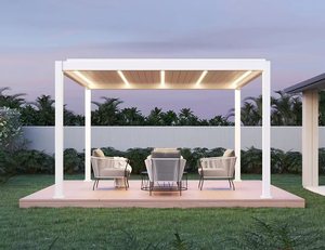 تصميم مظلة خارجية مزدوجة السقف من الألومنيوم المطلي بالمسحوق المقاوم للماء، جازيبو بيرجولا لجنوب أفريقيا 3×4 6×4 - Product Image 2