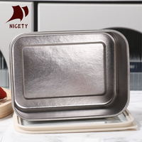 Contenedor de Alimentos de Titanio Puro al por Mayor de Fábrica, Tapa de Vidrio, Hermético, Antibacteriano, Lonchera de 700, 1200, 1500 ml