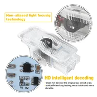 مصباح ترحيب LED للسيارة مع ضوء تحذير وظل شبحي لسيارات بيجو 207 و208 و406 و5008 و307 و308 و508 و408 وRCZ و206 و306