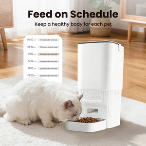 เครื่องให้อาหารสัตว์เลี้ยงอัตโนมัติ OEM 4L 7L Tuya Wifi พร้อมตัวตั้งเวลา สำหรับแมว <span class=keywords><strong>สุนัข</strong></span>  ทำความสะอาดง่าย - Product Image 2