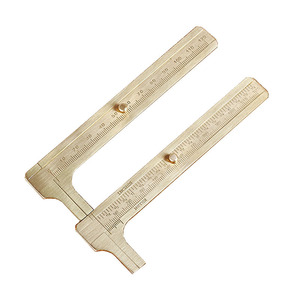 Regla de Latón Puro, Mini Herramienta EDC Portátil, Regla Marcadora de Libros Retro de 15 cm, Juego de Herramientas Geométricas - Product Image 4