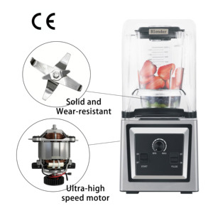 Licuadora para Smoothies 8001JX con Carcasa de ABS, 1500W, 5+ Velocidades, Uso Doméstico, Cubierta Insonorizante - Product Image 3