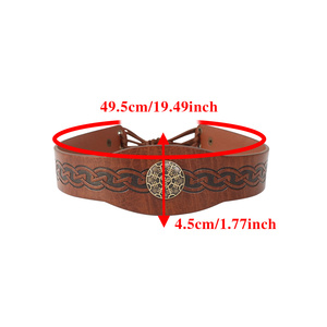 Fascia per la Testa in Finta Pelle Stile Vichingo Medievale, Nodo Celtico Regolabile in PU, Accessorio per Cosplay LARP e Costumi Rinascimentali - Product Image 6