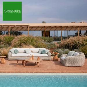 Ensemble de canapés d'extérieur en corde tout temps, mobilier de <span class=keywords><strong>jardin</strong></span> moderne en <span class=keywords><strong>aluminium</strong></span>, <span class=keywords><strong>salon</strong></span> résistant aux intempéries pour villa, hôtel, cour - Product Image 4