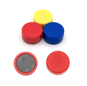 50pcs boutons magnétiques en néodyme colorés de forme personnalisée en plastique enduit <span class=keywords><strong>punaise</strong></span> tableau blanc épingles de pouce en métal vente en gros - Product Image 5