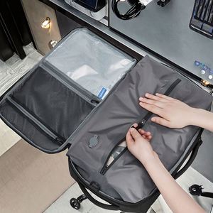 Sac à dos Oxford de luxe antivol pour homme, imperméable avec fermeture éclair, compression sous vide pour les voyages d'affaires et les activités de plein air - Product Image 5