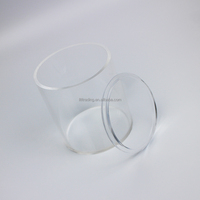 Plexiglas Kunststoff leer moderne kleine klare Zylinder rohr runde Box mit einem Deckel für Container Pack und Lagerung benutzer definierte runde Box