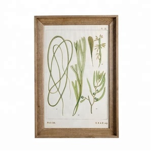 planta hojas pintura madera Rústico decoración de la pared arte para el hogar deco - Product Image 1