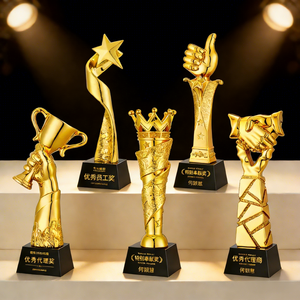 รางวัลเรซิ่นสีทองแบบกำหนดเองได้ รูปปั้นกีฬา ของตกแต่งรูปนางฟ้า สำหรับตั้งโชว์ งานศิลปะ - Product Image 3