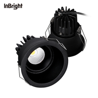 8W faisceau étroit IP65 plafond Downlight anti-éblouissement COB encastré Dimmable projecteur aluminium réglable LED hôtel Spot Light