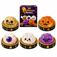 Boîte Mystère d'Halloween : Jouet Squishy Anti-Stress Doux, Formes Horribles Assorties, Cadeau de Fête