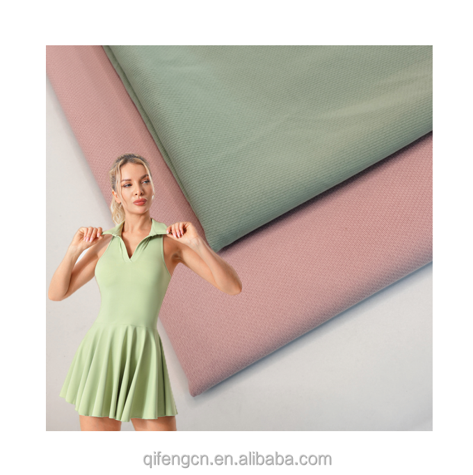 Factory Direct Functional Stretch Knit Fabric 4-way Stretch Breathable for Yoga Sportswear
