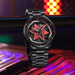 Montre Homme Sportive en Acier Inoxydable SVJ 2073, Design Jante de Voiture, Montre à Quartz pour Homme, Relogio Masculino - Product Image 3