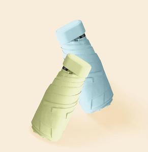 Ombrello Pieghevole da Tasca a Sei Pieghe Personalizzato Mini Portatile Quadrato con Custodia a Capsula Protezione UV Regali Aziendali - Product Image 4