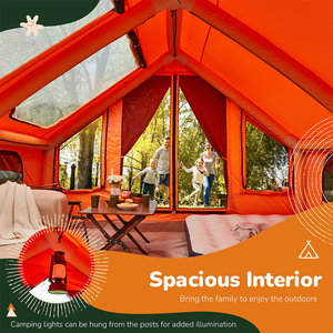 Grande tente de <span class=keywords><strong>camping</strong></span> gonflable en tissu Oxford, quatre saisons, imperméable, une chambre, installation rapide, surface de 12 m² - Product Image 3