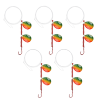 Lot de 5 leurres de pêche, montages Spinnerbait pour brochet, lames de spinner, accessoires pour harnais de spinner crawler, émerillons, perles et hameçons de pêche