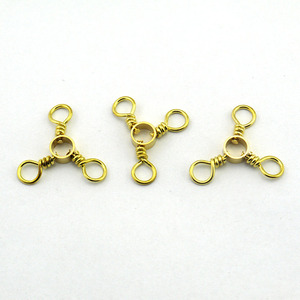 Emerillón de Pesca Giratorio de Latón de Tres Vías 3D, Emerillón de Pesca de Barril y Emerillón con Mosquetón - Product Image 6