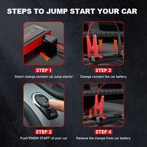 Chargeur de <span class=keywords><strong>batterie</strong></span> de démarrage de voiture 3000A Peak Jump Car Starter avec 20000mah 12V DC pour 7.2L Gas ou 8.0L Diesel H9 - Product Image 3