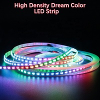 Bande LED RGBIC Dream 5 mm USB avec puce WS2812 intégrée, 160 LED adressables individuellement et programmables avec effets dynamiques