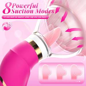 <span class=keywords><strong>Vibrator</strong></span> mit Saugfunktion für Frauen, Zungenleck-Stimulator für Klitoris und Brustwarzen, Masturbator und Massagegerät - Product Image 2