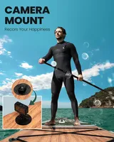 EGGORY Planche de paddle gonflable en PVC 11FT 32" à grain de bois, ultra-stable, ISUP, ensemble complet tout-en-un, pour le tourisme, adulte