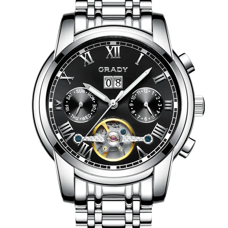 Top Luxury man automatic chronograph watch best brand quality mechanical wrist watches