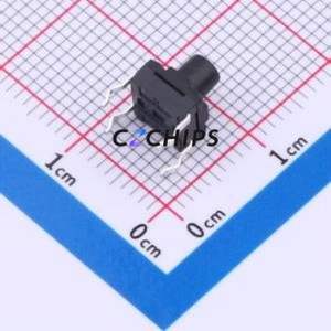 YTS1K0012FBT00 Tactile Switch Through hole Component (THT) Switch 2.5N 6.15mm 6.15mm 6.5mm - Product Image 2