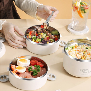 High Quality Stainless Steel Portable Insulated Leak Proof Stackable <b>Adult</b> Thermal <b>Bento</b> <b>Lunch</b> <b>Box</b> Heatable Food Preservation - Product Image 3