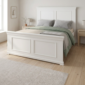 Timeless Traditional Radiata/MDF Wood <b>Bed</b> Frame Multi-Size Durable Comfortable Classic Platform Mattress <b>Base</b> - Product Image 1