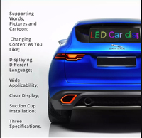 26*16cm DIY Digital LED Licht Logo Werbetafel Sonnenblende APP Control Scroll Bildschirm für Taxicab Rides hare Fahrzeuge LCD