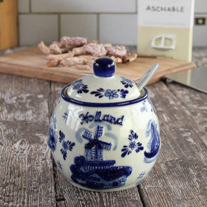 Pot à sucre en céramique de Offres Spéciales de <span class=keywords><strong>Delft</strong></span> bleu et blanc pour le stockage des aliments et le cuiseur à bonbons - Product Image 6