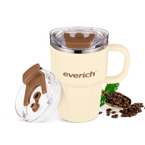 Cadeaux pour boissons chaudes/froides, tasse à café <span class=keywords><strong>en</strong></span> acier inoxydable 304 antidérapante de 360 ml, 600 ml avec poignée et couvercle <span class=keywords><strong>2</strong></span> <span class=keywords><strong>en</strong></span> 1, surface personnalisable - Product Image 5