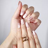 Offre Spéciale – Ongles Press-On Amande Effet Œil de Chat Rose Nude Brillant en Acrylique Pure Desire – Certifiés CE, Vente en Gros, Personnalisables, Faits Main
