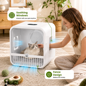 Séchoir intelligent pour animaux de compagnie 70L / Séchoir pour chiens, armoire de séchage automatique à faible bruit pour poils d'animaux, fonctions de désodorisation UV et séchage rapide - Product Image 4