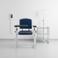 Chaise de phlébotomie médicale, chaise pour prélèvement sanguin, accoudoirs réglables, rembourrage confortable, design chinois, construction métallique, Carenovo ED-03