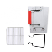 Allume-charbon professionnel en acier galvanisé de forme carrée avec poignée en plastique pour barbecues d'extérieur