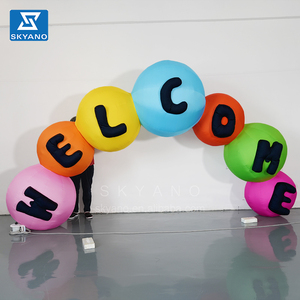 Lettre <span class=keywords><strong>publicitaire</strong></span> gonflable personnalisée arc-en-ciel arc-en-ciel arc de ballon slogan commercial arc gonflable - Product Image 1