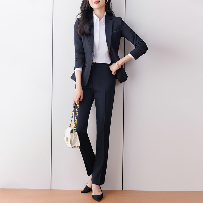 Navy blue coat and skirt