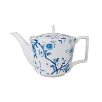 Service de table en porcelaine fine bleu et blanc à motifs floraux, 43% de porcelaine fine, pour la maison, la cuisine occidentale, le thé de l'après-midi, les banquets, vaisselle en céramique