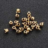 Fermoir en acier inoxydable plaqué or 18 carats pour autocuiseur, avec fil de positionnement pour la fabrication de bijoux perlés