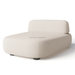 FERLY New Arrival Living Room Furniture Set Rounded Curved Textured Matte Solid Plinth <strong>Round</strong> <strong>Coffee</strong> <strong>Table</strong> Sofa Set - Product Image 6