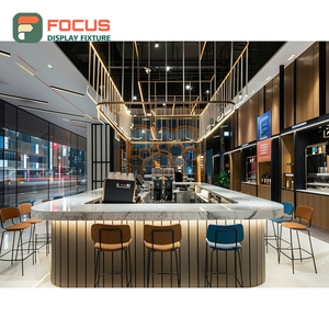 Custom Coffee Display Cabinet Glass Front Pastry <b>Shelf</b> Black <b>Walnut</b> Cafe Display Cabinet - Product Image 4