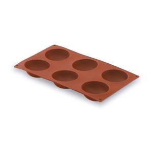 Stampo semisferico Pastryflex a 6 cavità per cottura e pasticceria - Product Image 1