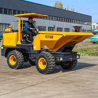 Werksverkauf 3000kg Diesel Electric Mini Wheeled 4x4 Dumper Small Crawler Muldenkipper für Beton radlader Kern motor