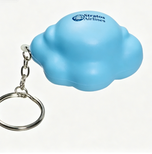 Porte-clés anti-stress personnalisés en forme de nuage, en mousse PU, avec logo imprimé, pour promotion, en gros, cadeau - Product Image 2
