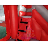 Château gonflable commercial durable en PVC 0,55 mm pour enfants, idéal pour les fêtes en extérieur, les parcs d'attractions, les jeux de jardin et les activités commerciales.