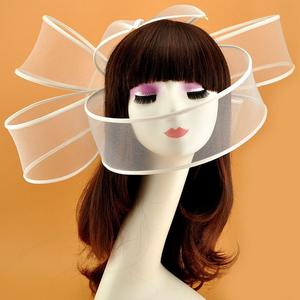 Chapeau Bibis Vintage en Lin avec Plume et Voilette pour Mariage ou Tea Party - Product Image 1